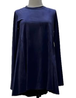 Style 1-1294844886-2696 Staples Blue Size 12 Sleeves Suede Free Shipping Cocktail Dress on Queenly