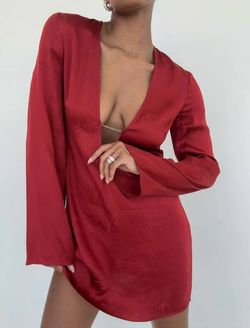 Style 1-1401597362-2901 Rumored Red Size 8 Sleeves Cocktail Dress on Queenly