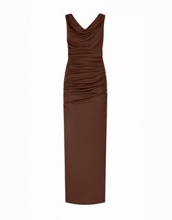 Style 1-1421138740-1231 GAUGE 81 Brown Size 36 Military Tall Height Straight Dress on Queenly