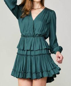 Style 1-155522570-2901 current air Green Size 8 Mini Long Sleeve Free Shipping Cocktail Dress on Queenly