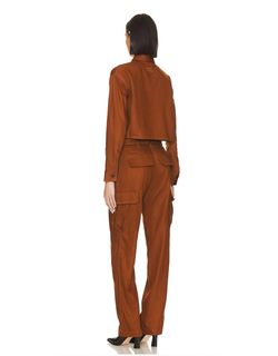 Style 1-1577633114-1498 RtA Brown Size 4 Pageant Floor Length Tall Height Jumpsuit Dress on Queenly