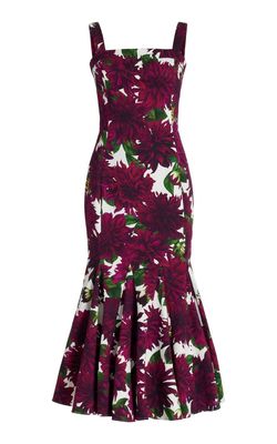 Style 1-1616170421-3681 Oscar de la Renta Red Size 6 Flare Jersey Print Tall Height Cocktail Dress on Queenly