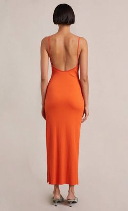 Style 1-1646921848-2168 BEC + BRIDGE Orange Size 8 Tall Height Keyhole Floor Length Straight Dress on Queenly