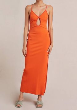 Style 1-1646921848-2168 BEC + BRIDGE Orange Size 8 V Neck Free Shipping Jersey Military Straight Dress on Queenly