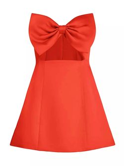 Style 1-1678893588-2168 SAU LEE Red Size 8 Satin Cut Out Spandex Cocktail Dress on Queenly
