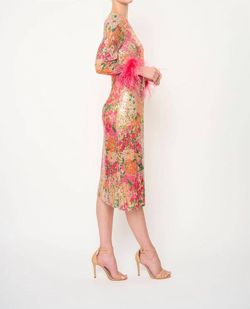 Style 1-177938654-3236 Flora Bea Pink Size 4 Side Slit Keyhole Tall Height Spandex Cocktail Dress on Queenly