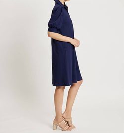 Style 1-1856606672-3855 JUDE CONNALLY Blue Size 0 Tall Height Navy Spandex Cocktail Dress on Queenly