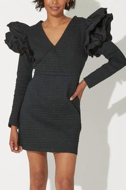 Style 1-1900444960-2696 Cleobella Black Size 12 Long Sleeve Mini Cocktail Dress on Queenly