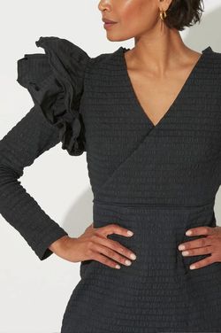 Style 1-1900444960-3236 Cleobella Black Size 4 Long Sleeve Wednesday Mini Cocktail Dress on Queenly