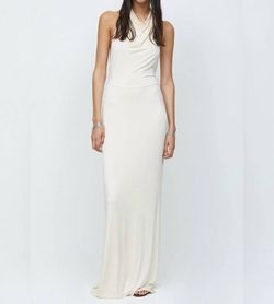 Style 1-2271502648-649 BEC + BRIDGE White Size 2 Halter Floor Length Straight Dress on Queenly
