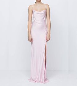 Style 1-2312047730-1498 BEC + BRIDGE Pink Size 4 Tall Height Floor Length Polyester Side slit Dress on Queenly