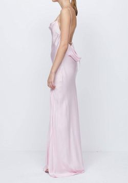 Style 1-2312047730-649 BEC + BRIDGE Pink Size 2 Free Shipping Black Tie Floor Length Side slit Dress on Queenly