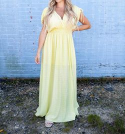 Style 1-2417289588-3011 Mustard Seed Yellow Size 8 Free Shipping Floor Length Straight Dress on Queenly