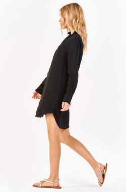 Style 1-2618740849-3900 DEAR JOHN DENIM Black Size 0 Long Sleeve Tall Height Cocktail Dress on Queenly
