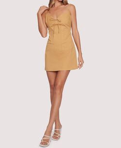 Style 1-2747574166-3236 LOST + WANDER Nude Size 4 Spandex Summer Casual Sorority Rush Jersey Cocktail Dress on Queenly