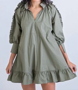 Style 1-278104830-2696 Karlie Green Size 12 Free Shipping Mini Summer Long Sleeve Olive Cocktail Dress on Queenly