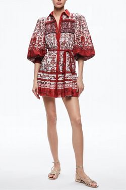 Style 1-2786740633-1498 alice + olivia Red Size 4 Mini High Neck Cocktail Dress on Queenly