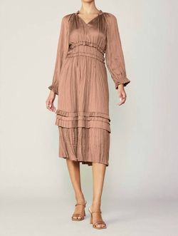 Style 1-2901008642-2696 current air Brown Size 12 Polyester Long Sleeve Cocktail Dress on Queenly
