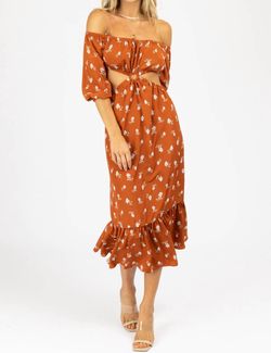 Style 1-3038784172-2901 ENDLESS BLU. Orange Size 8 Free Shipping Polyester Floral Cocktail Dress on Queenly