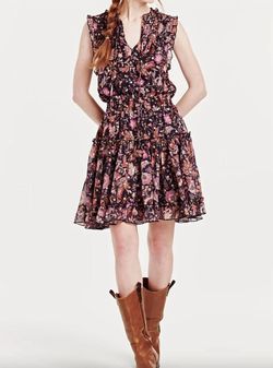 Style 1-3238349108-2791 DEAR JOHN DENIM Purple Size 12 Free Shipping Floral Print Cocktail Dress on Queenly