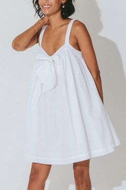 Style 1-3299934512-2696 Cleobella White Size 12 Tall Height Mini Bridal Shower Cocktail Dress on Queenly