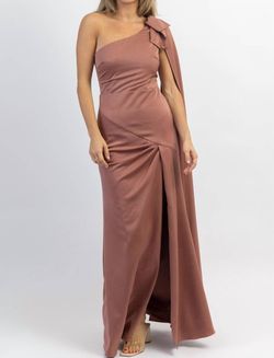 Style 1-3315349132-3236 LENA Red Size 4 One Shoulder Polyester Side slit Dress on Queenly