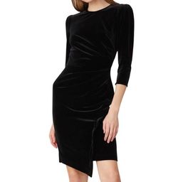 Style 1-3497528897-1901 Shoshanna Black Size 6 Spandex Summer Velvet Tall Height Cocktail Dress on Queenly