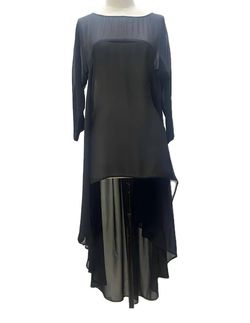 Style 1-3797985336-2901 Staples Black Size 8 High Low Boat Neck Cocktail Dress on Queenly