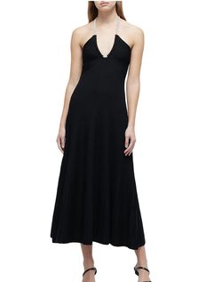 Style 1-3826859987-2901 JONATHAN SIMKHAI Black Size 8 Halter Cocktail Dress on Queenly