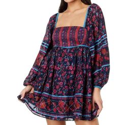 Style 1-3922153540-3855 Free People Multicolor Size 0 Sorority Summer Print Sleeves Pockets Cocktail Dress on Queenly