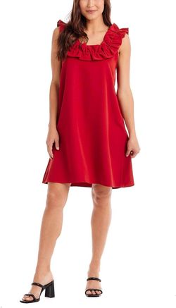 Style 1-3934140709-2696 mudpie Red Size 12 Polyester Free Shipping Cocktail Dress on Queenly