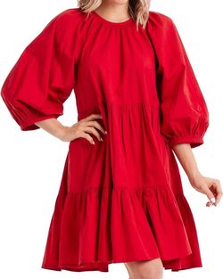 Style 1-3998325292-3236 mudpie Red Size 4 Sleeves Free Shipping Cocktail Dress on Queenly