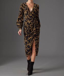 Style 1-426606111-3236 GILNER FARRAR Black Size 4 Long Sleeve Print Sleeves Cocktail Dress on Queenly