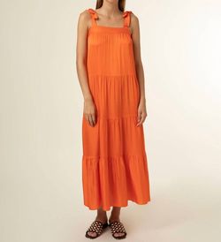 Style 1-500821302-2901 FRNCH Orange Size 8 Silk Straight Dress on Queenly