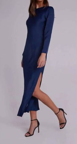 Style 1-672330744-2901 Bella Dahl Blue Size 8 Side slit Dress on Queenly