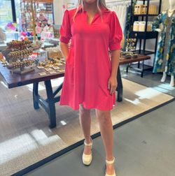Style 1-751163678-3236 JUDE CONNALLY Pink Size 4 Summer V Neck Cocktail Dress on Queenly