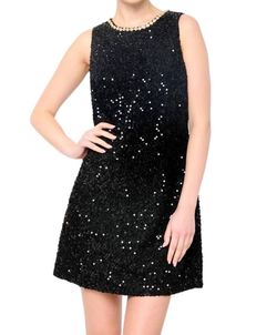 Style 1-766629593-2901 Flora Bea Black Size 8 Tall Height Sorority Rush Sorority Sequined Cocktail Dress on Queenly