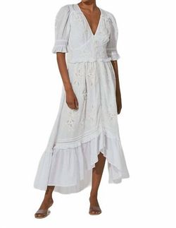 Style 1-945048855-3855 Cleobella White Size 0 Military Tall Height Straight Dress on Queenly