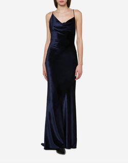 Style 1-969070807-1572 Philosophy di Lorenzo Serafini Blue Size 42 Jersey Tall Height Straight Dress on Queenly