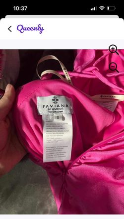 Faviana Pink Size 0 Floor Length Plunge Jersey Mermaid Dress on Queenly