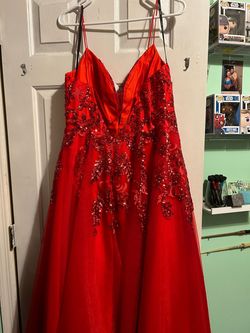 Red Size 18 A-line Dress on Queenly