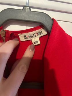 Rolla Coster Bright Red Size 12 50 Off Jersey Cocktail Dress on Queenly