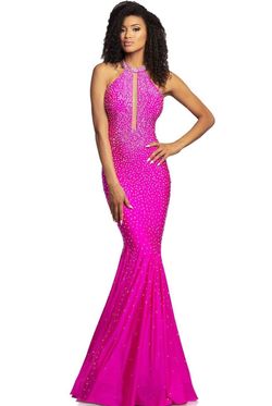 Johnathan Kayne Pink Size 00 Floor Length Jersey Mermaid Dress on Queenly