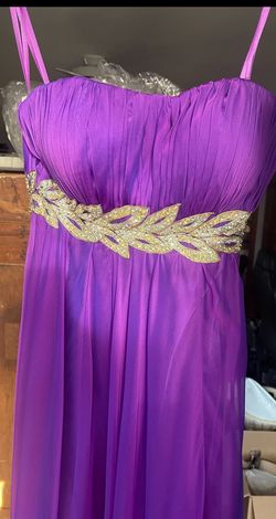 La Femme Purple Size 0 Pageant Military Lavender A-line Dress on Queenly