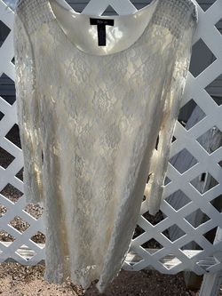 Style and Co (Macys) Nude Size 12 Swoop Sunday Best Jersey Appearance Plus Size Cocktail Dress on Queenly