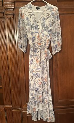 1.state Multicolor Size 14 Plus Size Sunday Tall Height Floral A-line Dress on Queenly