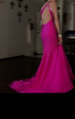 Sherri Hill Hot Pink Size 0 Jersey Tall Height Mermaid Dress on Queenly