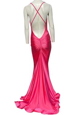 Style 636 Jessica Angel Pink Size 0 Tall Height Floor Length Straight Dress on Queenly