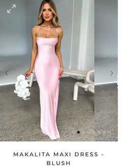 babyboo Pink Size 8 Floor Length Square Neck Side slit Dress on Queenly