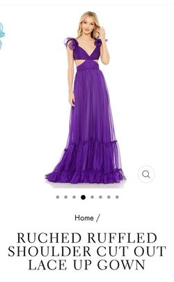 Mac Duggal Purple Size 6 Prom Jersey A-line Dress on Queenly